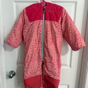 Columbia Pink and Red Geometric Snowsuit